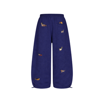 Puppy embroidered sweatpants